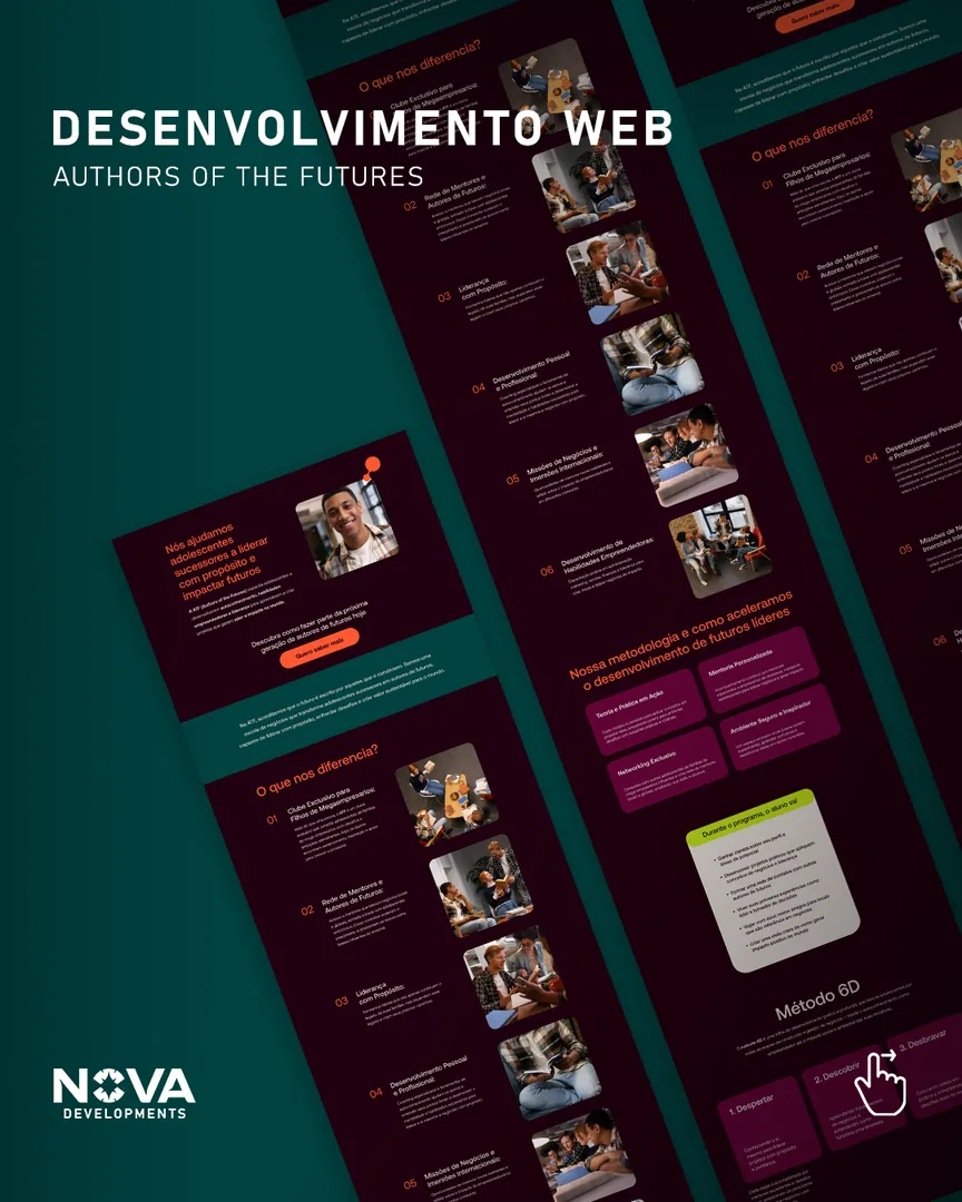 Projeto Authors of the Futures — Desenvolvimento web · Site editorial