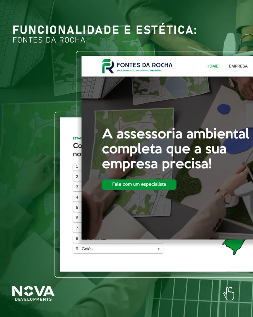 Projeto Fontes da Rocha — Site institucional · Assessoria ambiental